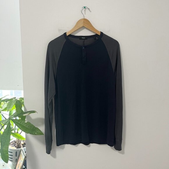 Theory Other - Theory Men's Blue & Gray Long Sleeve Top Size Medium